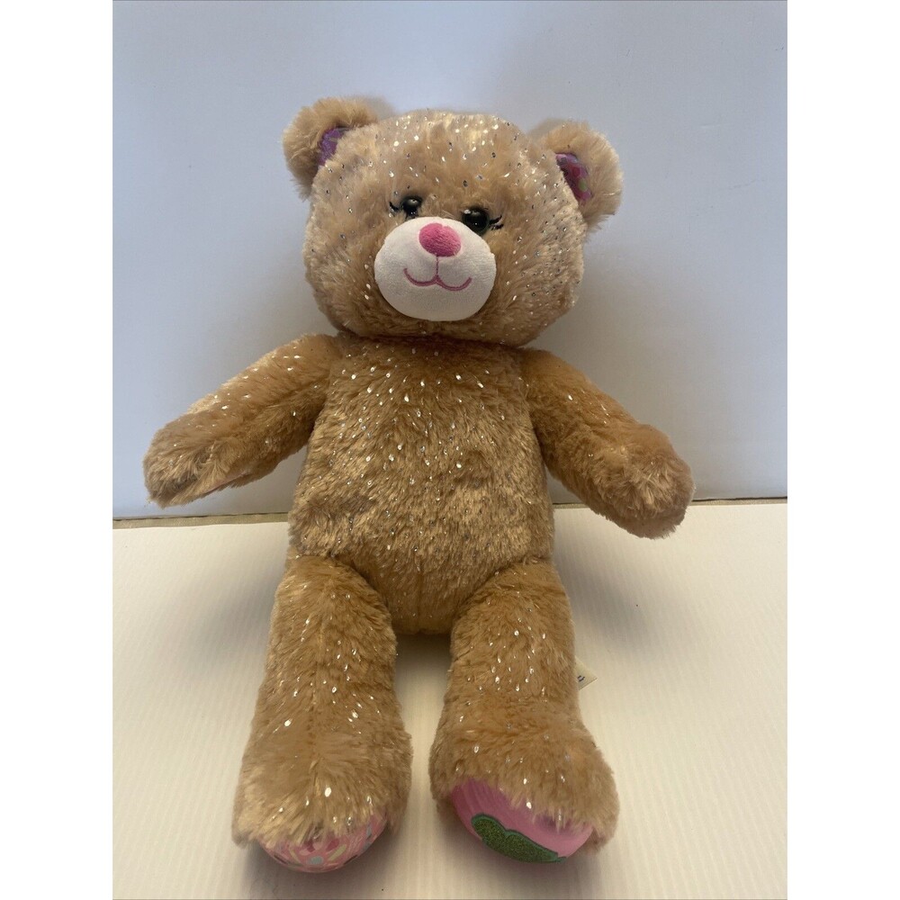 Build-A-Bear BABW 16" Stuffed Plush Light Brown Sparkle Girl Scout Bear
